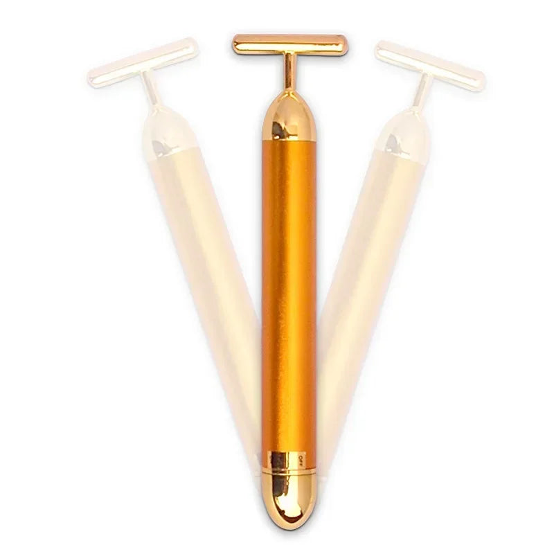 💛 24K Gold Gesichtsroller – T-Beauty Bar mit Vibration