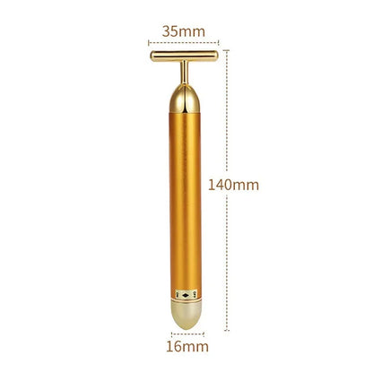 💛 24K Gold Gesichtsroller – T-Beauty Bar mit Vibration